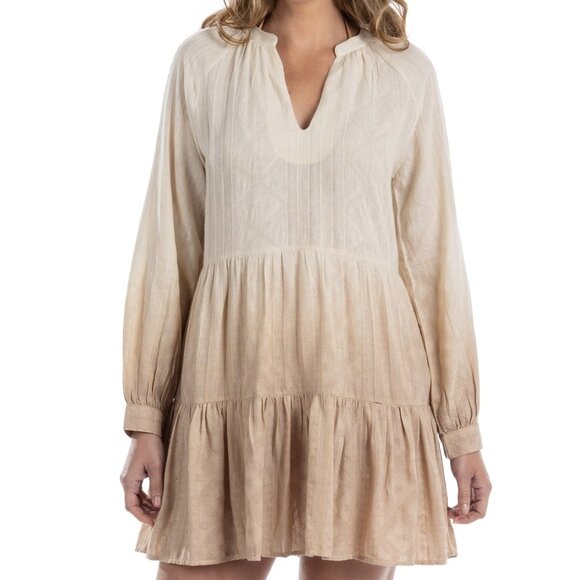 Dotti Other - Dotti Women's Ombre Cotton Swim Cover Up Dress Size M Beige